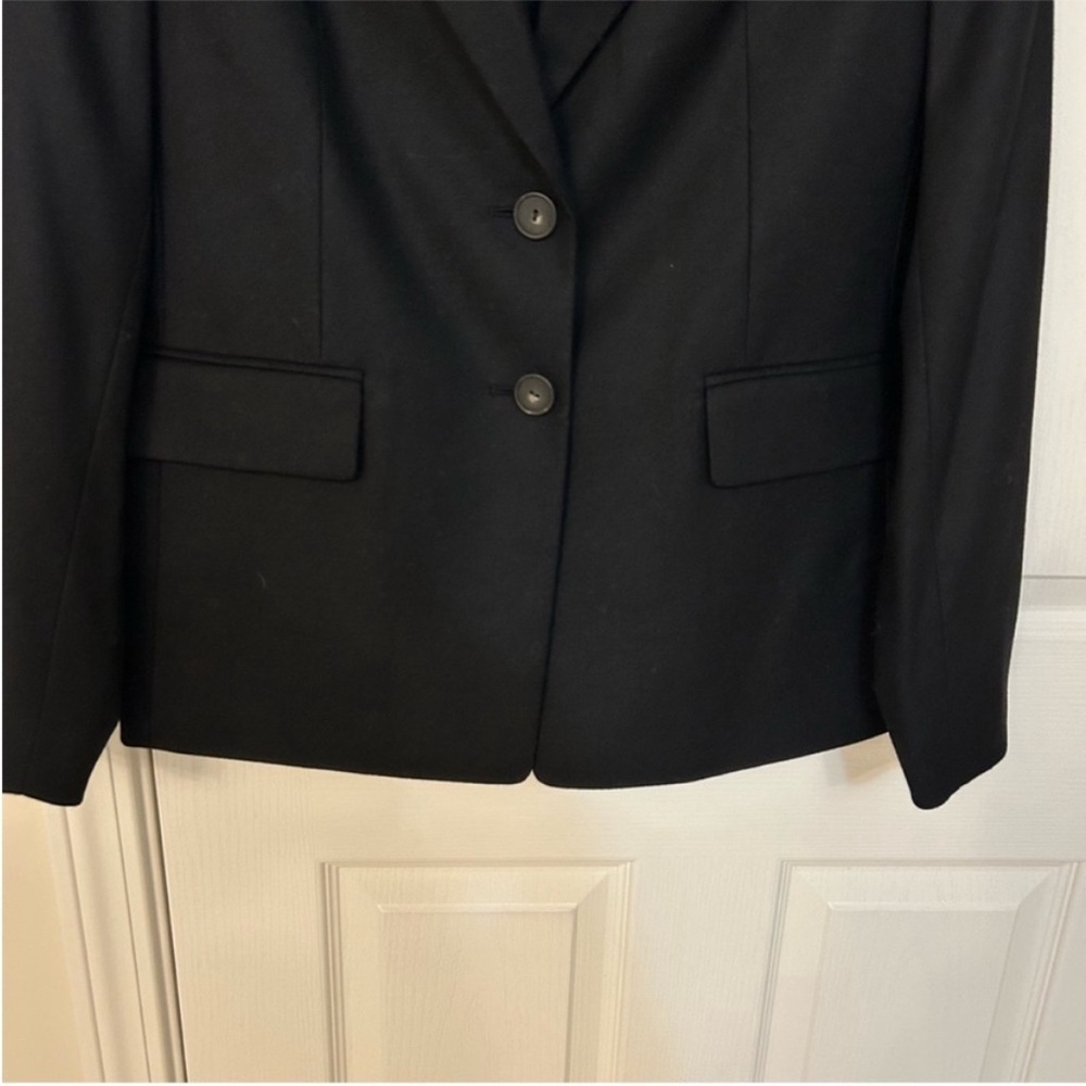 Vince Brushed Wool Blend Flannel Blazer in Black Size 10 - Picture 6 of 10